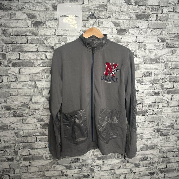 EUC New Balance Hopkinton Grey Zip Up Jacket Size Large - Picture 1 of 15
